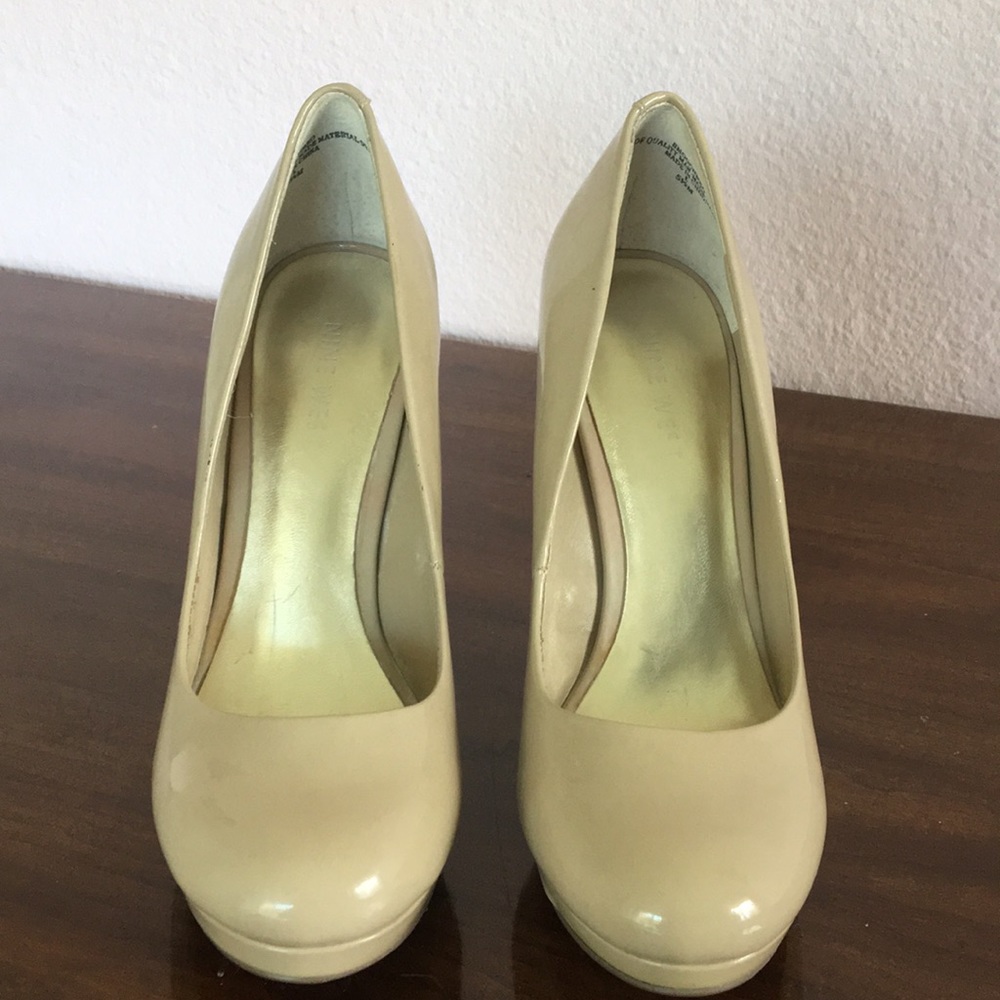 Nine west platform heels nude